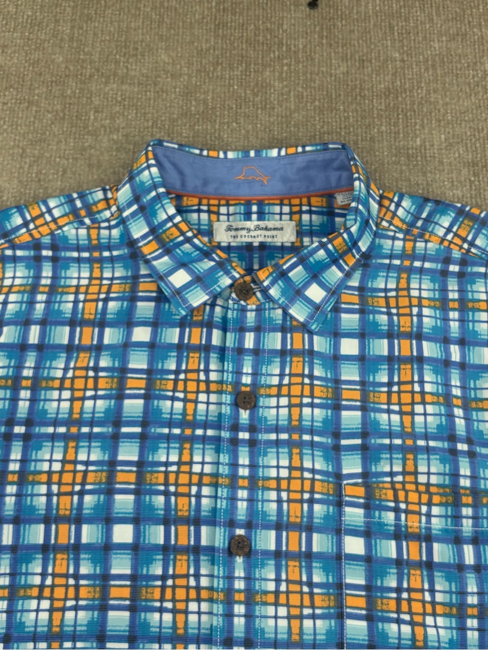 Tommy Bahama Island Zone Button Up XLT Big & Tall Shirt Coconut Point Tencel